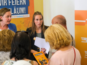 Stand der Stadtversorgung Rostock auf der Jobmesse Rostock 2023